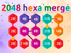 Spel 2048 Hex Chain Merge online