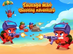 Spel Sausage Man Shooting Adventure online