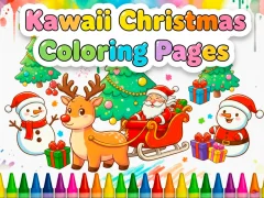 Spel Kawaii Christmas Coloring Pages online