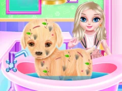 Spel Baby Elsa Puppy Surgery online