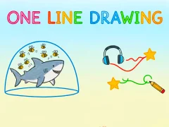 Spel One Line Drawing online