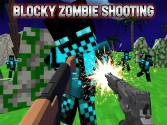Spel Blocky Zombie Shooting online