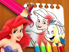 Spel The Little Mermaid Coloring Book online