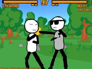 Spel Stickman Gun- minder vechten online