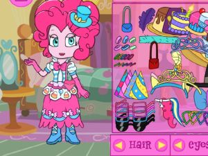 Spel Mijn kleine pony equestria meisjes pinkie taart aankleden online