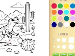 Spel Desert Animals Colour Book for Kids online