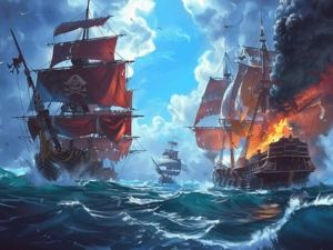 Spel Piratenschepen: bouw en vecht online