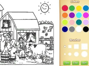 Spel Farm kleurboek voor kinderen online