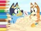 Spel Coloring Book: Bluey On The Beach online