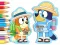 Spel Coloring Book: Bluey Camping online