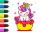 Spel Coloring Book: Unicorn Cupcake online