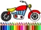 Spel Back To School: Motorbike Coloring online