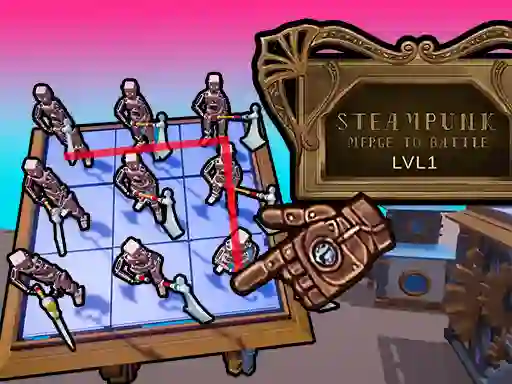 Spel Steampunk Merge To Battle online