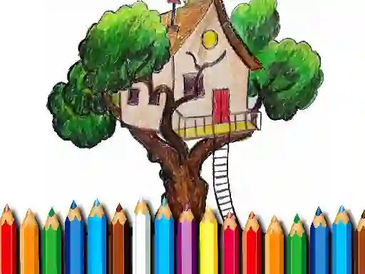 Spel Tree House Coloring Book online