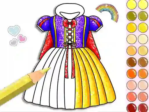 Spel Princess Glitter Coloring online