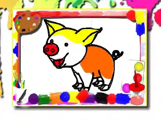 Spel Pigs Coloring Book online
