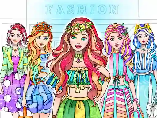 Spel Girl Coloring Dress Up Games online