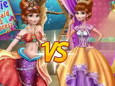 Spel Anna mermaid vs princess online