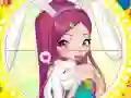 Spel Winx bunny style: Round Puzzle online