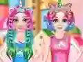 Spel Princesses Rainbow Unicorn Hair Salon online