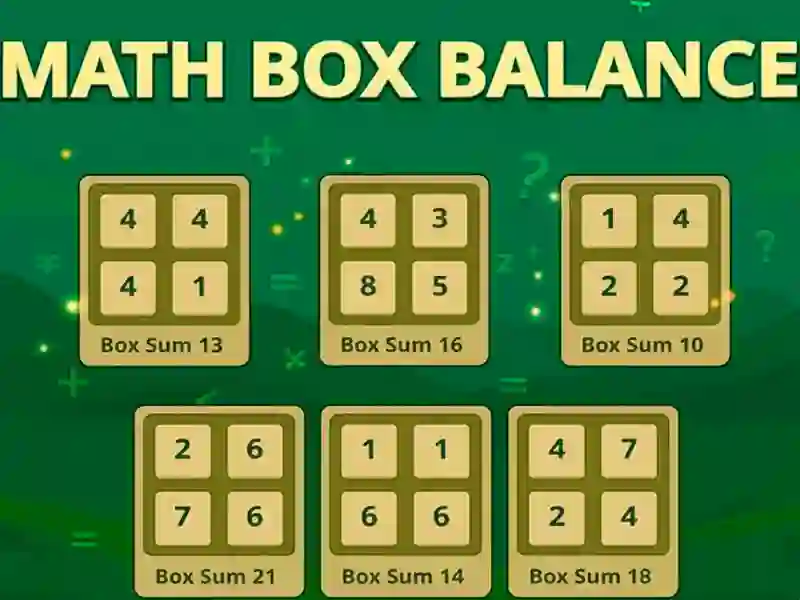 Spel Math Box Balance online