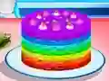 Spel Cooking Rainbow Cake online