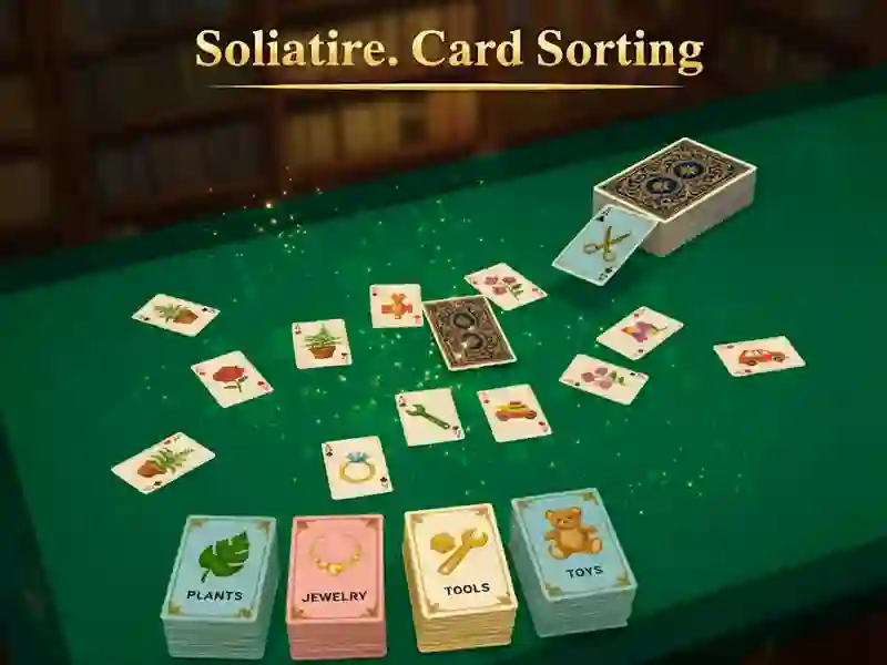 Spel Solitaire. Card Sorting online