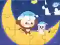 Spel Jigsaw Puzzle: Monkey With Moon online