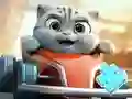 Spel Jigsaw Puzzle: Cat Racing Driver online