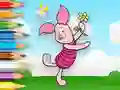 Spel Coloring Book: Piglet Holds Toy Windmill online