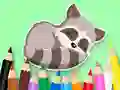 Spel Coloring Book: Baby Raccoon online