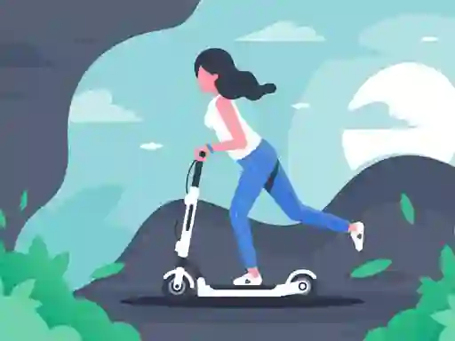 Spel Electric scooter rides jigsaw online