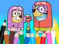 Spel Coloring Book: Bluey Flossing Grannies online