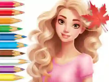 Spel Coloring Book: Barbie Autumn Tale online
