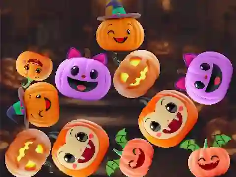 Spel Merge Connect Pumpkins: Halloween! online