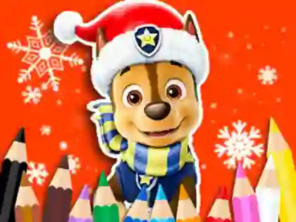 Spel Coloring Book: PAW Patrol Christmas online