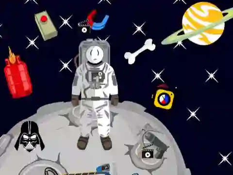 Spel Stickman in Space online