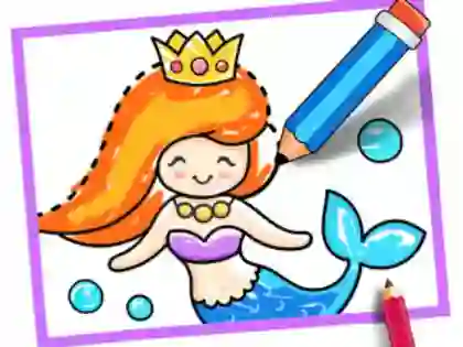 Spel Toddler Drawing: Mermaid online
