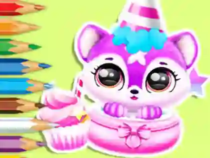 Spel Coloring Book: Baby Fluff's Birthday online