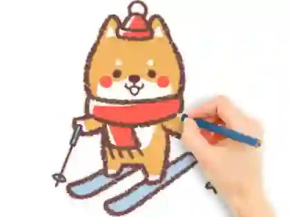 Spel Coloring Book: Skiing Puppy online