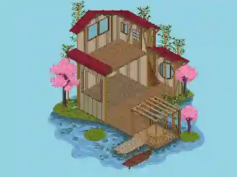 Spel Pixel House online