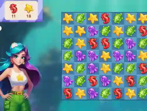 Spel Underwater Adventures: Match 3 online