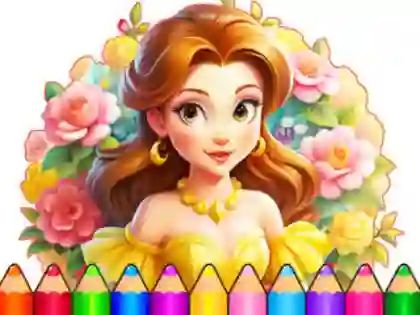 Spel Coloring Book: Flower Dress Up online