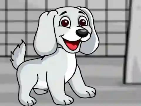 Spel Rescue the White Puppy from Cage online