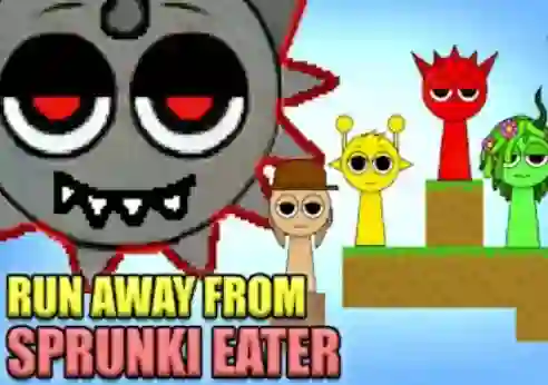 Spel Run Away From Sprunki Eater online