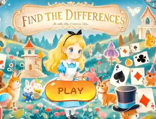 Spel Find The Differences: Alice In Wonderland online