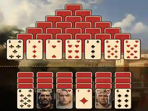 Spel Pyramid Solitaire Ancient Rome online