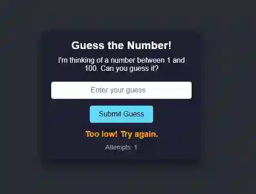 Spel Number Guessing online