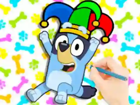 Spel Coloring Book: Clown Bluey online