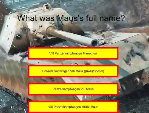 Spel Tank Quiz: Maus online